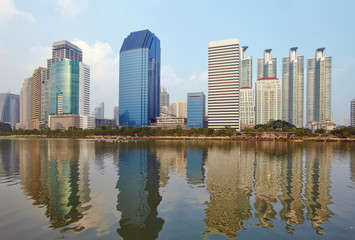 Buildings on the water