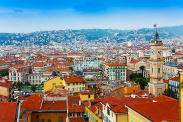 Panorama des toits de Nice, France