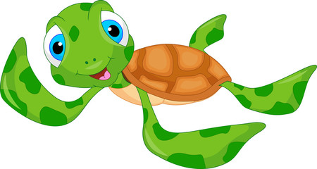 Fototapeta premium cute sea turtle cartoon