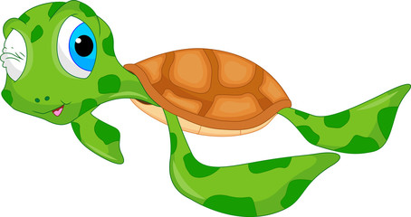 cute sea turtle cartoon