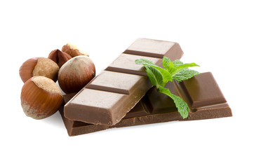 Closeup detail of chocolate parts