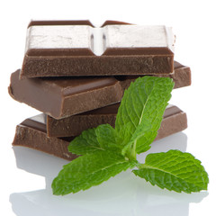 Closeup detail of chocolate parts