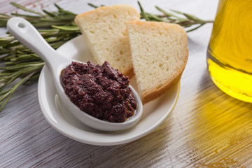 Tapenade. Appetizer from olives.