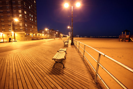 Brighton Beach Of Coney Island, New York, USA