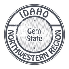 Idaho, Northwestern Region stamp, vector