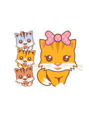 Mother and his kitten