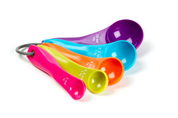 colorful measuring spoons - obrazy, fototapety, plakaty