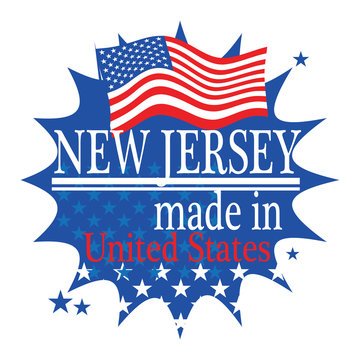 Label Made in New Jersey, vector