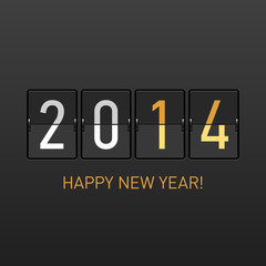 Happy New Year 2014 greetings - obrazy, fototapety, plakaty