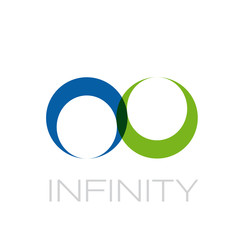 Vector Logo infinite. Green recycling - obrazy, fototapety, plakaty