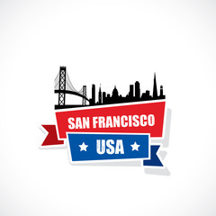 San Francisco ribbon banner