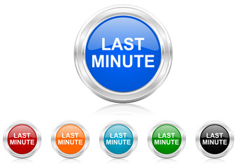 last minute icon vector set