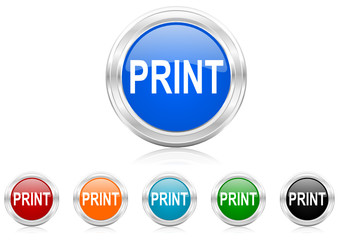 print icon vector set