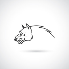 Angry wolf