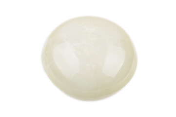 A lovely round cabochon cut Albite gemstone