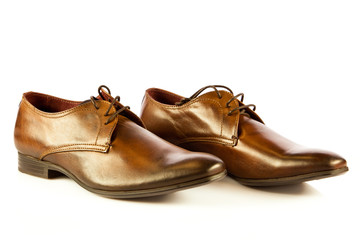  Classic man's shoes isolated on white background