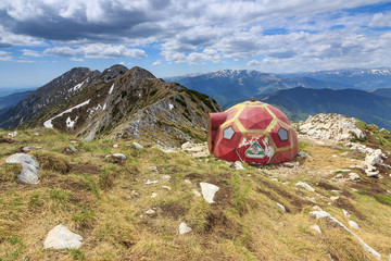 Alpine refuge,Piatra Craiului mounttains,Carpathians,Romania