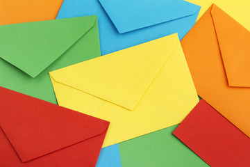 colorful correspondence envelopes