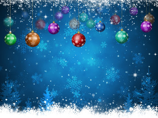 Fototapeta na wymiar Winter Christmas Balls