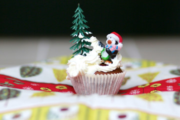 Funny decorated christmas cake