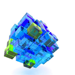 3d illustration basic geometric shapes