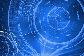 Futuristic shiny blue design