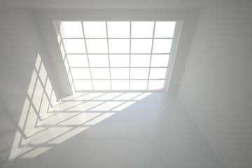 3D room with windows