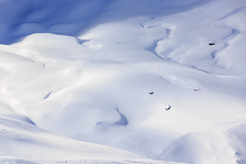 Fototapeta na wymiar Winter mountains, panorama - Italian Alps