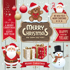 christmas and new year wishes elements - 57990295