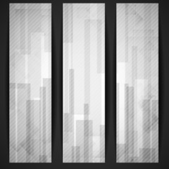 Abstract White Rectangle Shapes Banner.