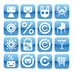 Blue icon set