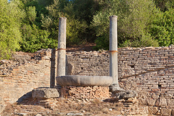 Nympheum water fountain to Herdoes Atticus in Olympia Greece