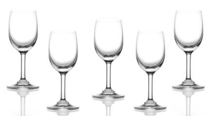 empty wine glass isolated