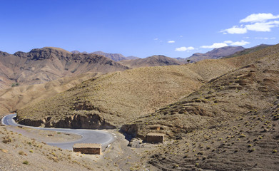 Tizi n'Tichka, pass through the High Atlas mountains in Morocco