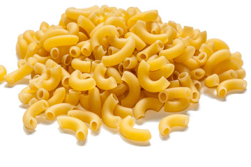 italian pasta (macaroni) isolated on white background