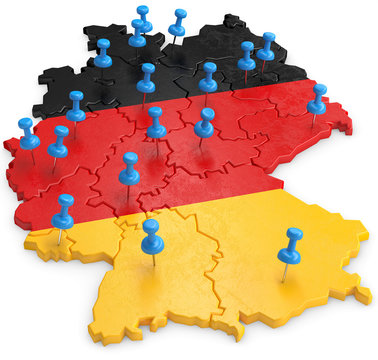 Deutschlandkarte Pinnadel