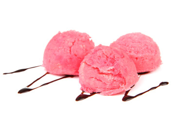 Delicious ice cream isolated on white