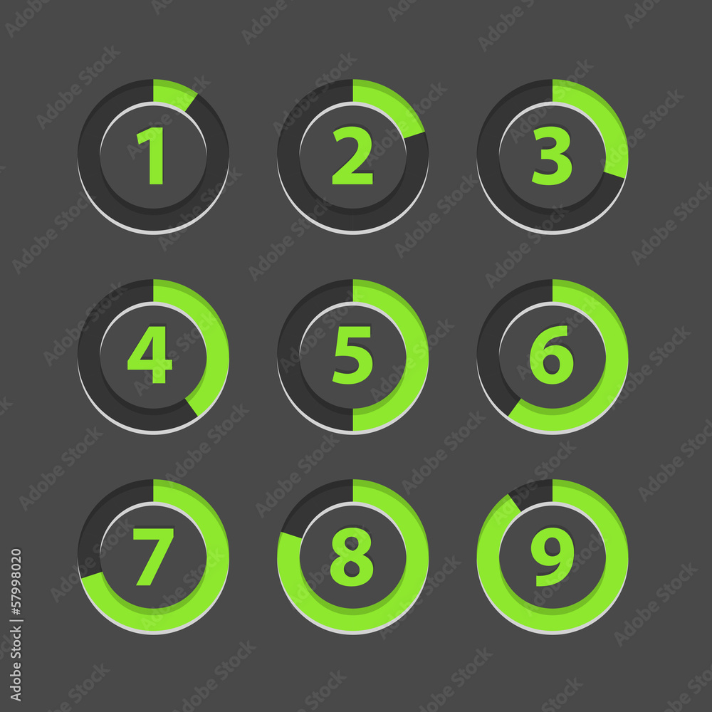 Poster countdown section icons template