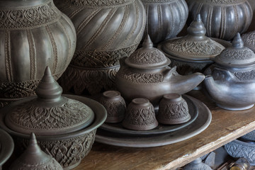 Pottery with thai pattern