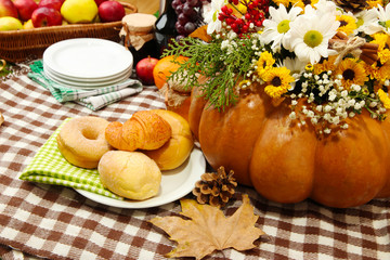 Outdoors picnic close up