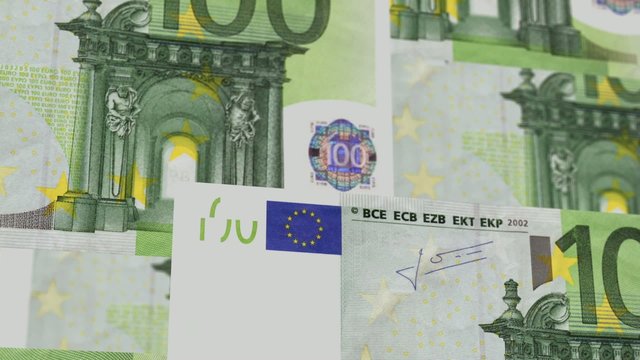 100 Euro Bills Fly (HD Loop)