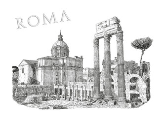 Roma view illustration