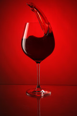 Glass of red wine