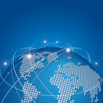 Global technology mesh network vector