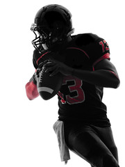 american football player quarterback portrait silhouette