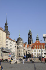 Obraz premium Schloss und Kathedrale in Dresden
