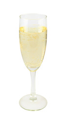 Full glass of champagne isolated