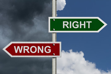 Right versus Wrong