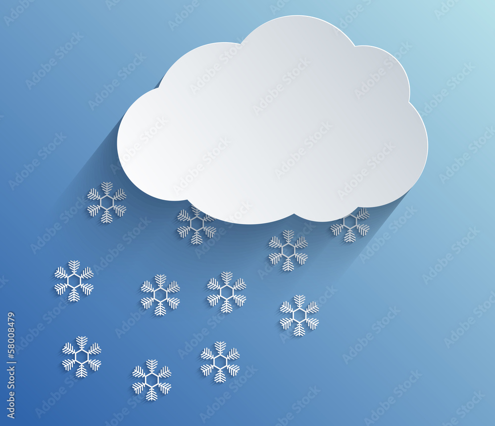 Poster vector cloud design element with place for your text. eps10