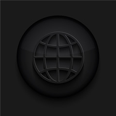 Vector black circle icon.Eps10